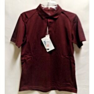 new YOUTH size Large burgandy polo shirt, EXTREME PREFORMANCE, easy care